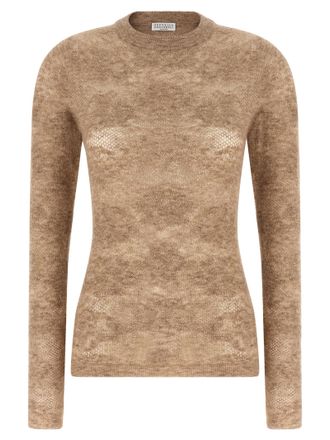 Brunello Cucinelli Beige Silk Womens Cardigan