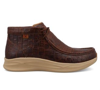 Twisted X Boots Mens Feather X Ultralite Croco Casual Chukka Shoe In Ginger