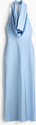 H&M Kleid mit Wasserfallausschnitt - Hellblau