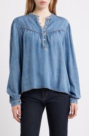 Rails Sunna Denim Top in Blue Stone at Nordstrom Rack, Size Xx-Small