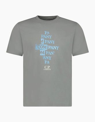 C.P. Company Mens CP Company Graphic Logo T-Shirt Grey - Size: 42