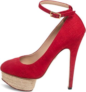 Charlotte Olympia Pumps in pelle 150mm - Rosso