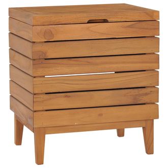 vidaXL Cesto De La Ropa Sucia Madera Maciza De Teca 40x30x45 Cm Vidaxl