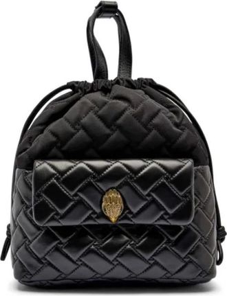 Kurt Geiger Kensington String Backpack - Dames - Rugzakken - Zwart - ONE Size - Leer - Tassen
