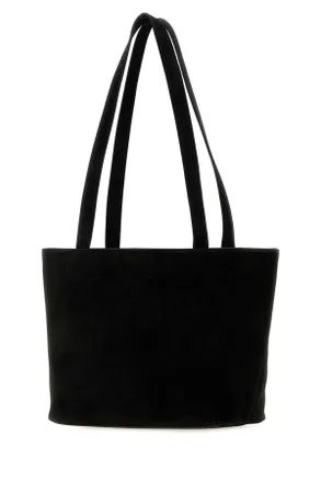 The Row Womens Black Suede Parker Shoulder Bag Blackans Borse A Mano