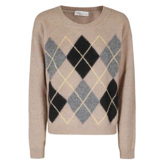 Roberto Collina Jersey de Intarsia Argyle - Knitwear - Mujer - Beige - S