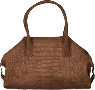 Themoir&egrave; Talia Trunk Medium Tas - Dames - Tassen - Bruin - Maat: ONE Size Su&egrave;de