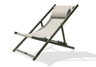 DCB Garden Tumbona de jard&iacute;n de lona plastificada y de aluminio