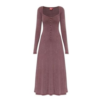 Diesel Knitted Dresses, female, Pink, Size: 2XS D-Ley Dress