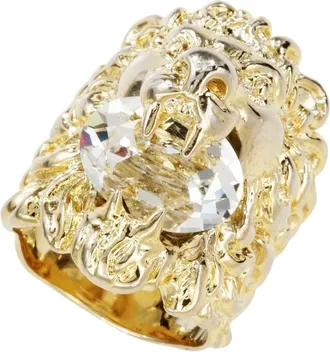 Gucci Gold Gold Plating Band Ring (Pre-Owned)