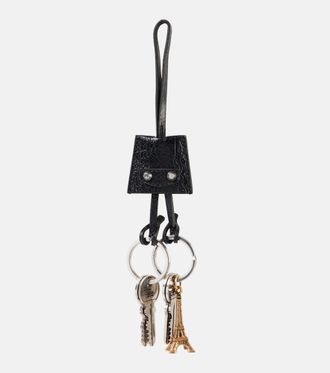 Balenciaga Le City Charm Eiffel leather keychain