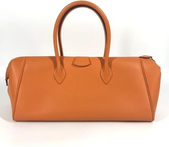 Herm&egrave;s Paris Bombay Orange Epsom Leather Handbag Tote Bag (Pre-Owned)