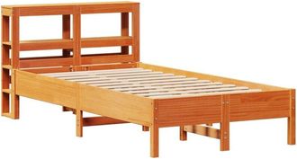 vidaXL Bed Frame without Mattress Wax Brown 100x200 cm Solid Wood Pine Vidaxl