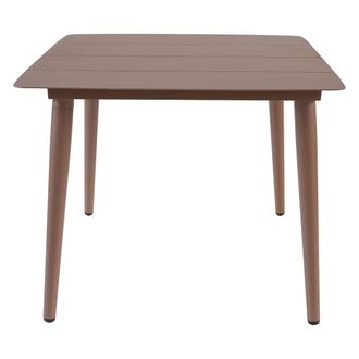 Wanderlust Deco Mesa de aluminio marr&oacute;n 90x90x75h cm