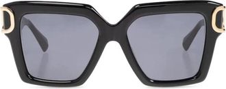 Valentino Vls 107 E Zonnebrillen - Dames - Zonnebrillen - Zwart - 55 MM - Accessoires