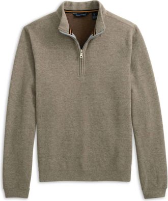 Scott Barber Mens Stretch Fleece Pullover Top In Fossil