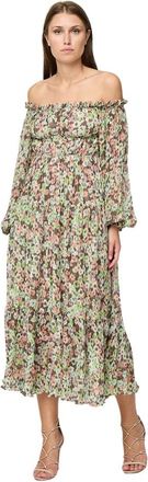 Sabina Mus&aacute;yev Gebloemde Midi Jurk - Dames - Casual kleedjes - Veelkleurig - S - Polyester - Kleedjes