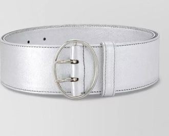 Prada calf leather large buckle belt