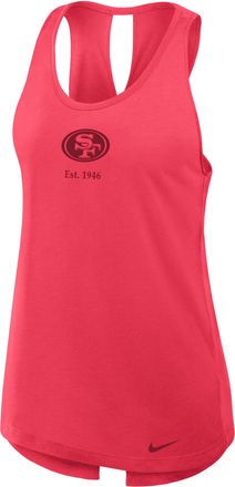 Nike San Francisco 49ers Established Nike Womens Dri-FIT NFL Tank Top in Red | 01D56ES9B-2JF