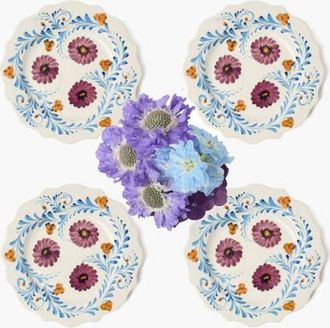 Mrs. Alice Damson Flowers Starter Plates in Purple at Nordstrom