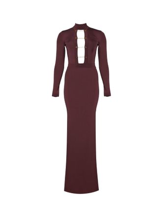 Elisabetta Franchi Stretch Knit Long Dress-Donna