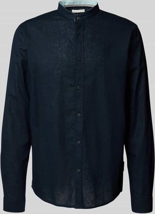 Tom Tailor Regular Fit Freizeithemd aus Leinen-Baumwoll-Mix in Marine, Größe XXL