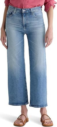 AG - Adriano Goldschmied Saige Mid-Rise Wide Leg in Helios Womens Jeans Helios : 31 27, Cotton/Denim/Elastane
