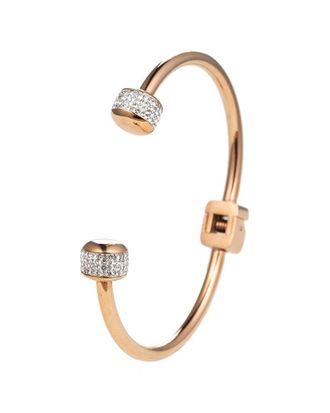 Eyecandy LA Eye Candy La The Luxe Collection Titanium Cz Maya Cuff Bracelet