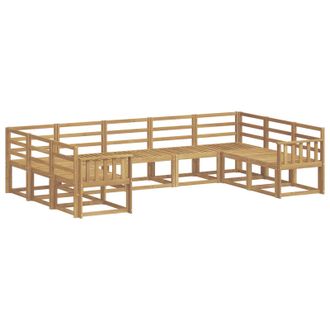vidaXL Conjunto De Sof&aacute;s De Exterior 9 Pcs Blanco Vidaxl