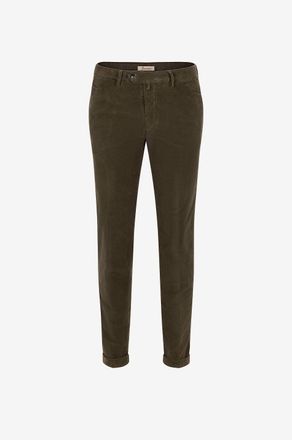 Bsettecento Slim Hose aus Baumwolle Velluto 3000