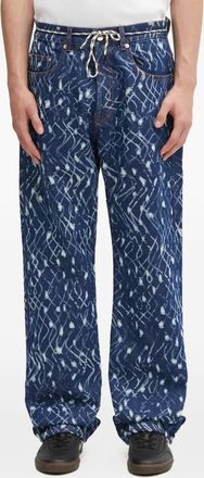 Aries Jeans con stampa - Blu