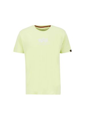 Alpha Industries T-Shirt ALPHA INDUSTRIES Basic T-Shirt ML, Herren, Gr. M, gr&uuml;n (arctic lime), Obermaterial: 100% Baumwolle, Shirts T-Shirt