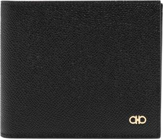 Ferragamo Gancini-Plaque Grained Leather Wallet