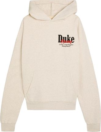 Duke and Dexter World Championship Printed Hooded Cotton Sweatshirt - Off White - XL