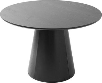 Nordlys Mesa de comedor redonda de 6 personas en madera negro