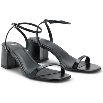 Mango Tica Ankle Strap Sandal in Black at Nordstrom, Size 7.5Us