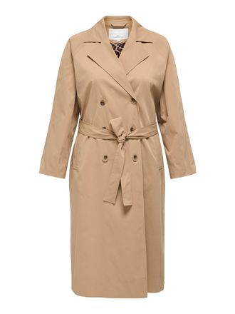 Only Carmakoma Trenchcoat ONLY CARMAKOMA CARDORIANA LIFE LEO TRENCHCOAT OTW, Damen, Gr. XL, tannin detail:leo, Web, Obermaterial: 100% Polyester, unifarben mit Farbe
