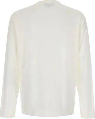 Emporio Armani Mens Long-Sleeved Modal T-Shirt White T-Shirts And Polos