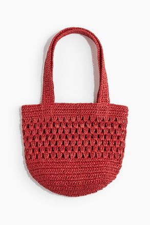 H&M Tote Bag aus Stroh - Red
