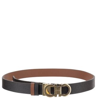 Ferragamo Reversible Leather Belt With Double-Hook Buckle