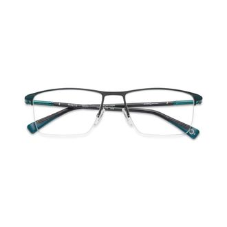 Etnia Barcelona Rialto Semi-Rimless Dark Teal Eyeglasses with Adjustable Nose Pads