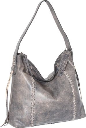 Nino Bossi Aviator Leather Shoulder Bag in Grey