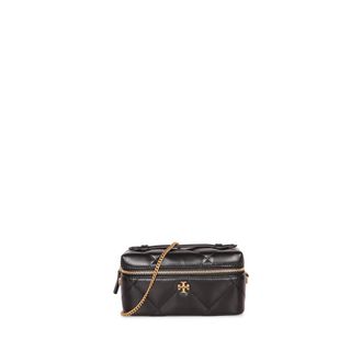 Tory Burch Tory Burch, Cross Body Bags, female, Black, Size: ONE SIZE Kira Diamond Quilt Vanity Case