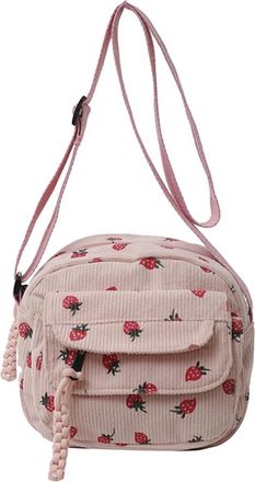 Generic Cute Strawberry Shoulder Bag Trendy Crossbody Bag Casual Zipper Underarm Bag for Women Girls Travel Work (02)