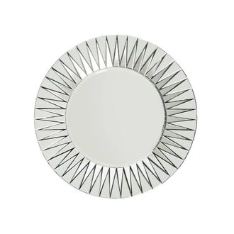 Signature Anemone Glass Mirror, 100 Cm Diameter in Silver