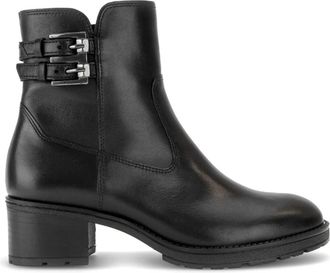 Gabor Enkellaarsjes - Dames - Laarzen met Hak - Zwart - 39 EU - Leer - Schoenen