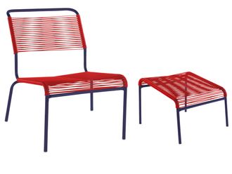 Schubiger M&ouml;bel Spaghetti-Lounger + Hocker S&auml;ntis