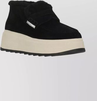 Ash womens platform loafers round toe