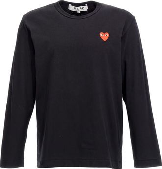 Comme Des Gar&ccedil;ons Camiseta de algod&oacute;n con coraz&oacute;n rojo de Comme Des Gar&ccedil;ons