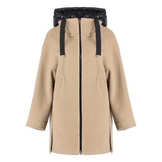 Herno Parkas, female, Beige, Size: 2XS Quilted Jacket with Side Slits